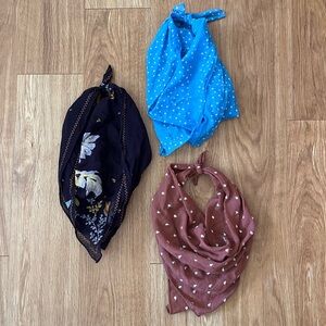 Madewell & ABLE Blue, Black, and Brown Bandana Bundle